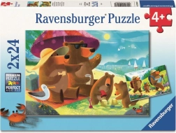 Ravensburger Puzzle Οικογένεια αρκούδων σε εκδρομή 2 x 24 κομμάτια