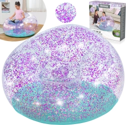 Φουσκωτή λαμπερή πουφ BESTWAY Glitter Dream 112 × 114 × 66 cm