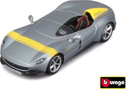 Μεταλλικό μοντέλο αυτοκινήτου 1:43 BBURAGO Ferrari Monza SP1 ασημί/κίτρινο