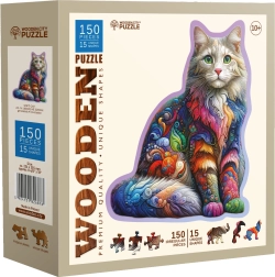 Ξύλινο παζλ WOODEN CITY Απαλή γάτα 150 κομμάτια