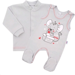 Βρεφικό σετ NEW BABY Mouse, γκρι, μέγεθος 80 (9–12 μηνών)