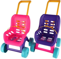 Teddies καροτσάκι για κούκλες Buggy Sport ροζ‑μωβ