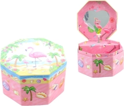 Μουσικό κουτί κοσμημάτων με φλαμίνγκο