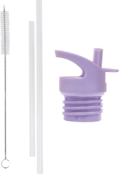 A Little Lovely Company σετ καπακιού, βουρτσάκι και καλαμάκι για ανοξείδωτο μπουκάλι 350 ml – Μονόκερος