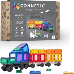 Μαγνητικό κατασκευαστικό σετ Connetix Rainbow Transport Pack 50 τεμαχίων
