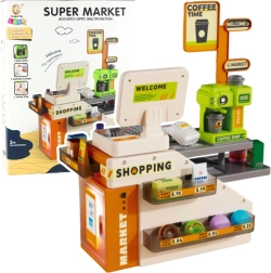 Ταμειακή με καφετέρια για παιδιά με φώτα και ήχους, 70 τεμ.