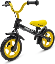 Παιδικό ποδήλατο ισορροπίας με φρένο BABY MIX Traveller μαύρο