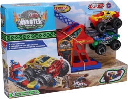 Πίστα κασκαντέρ για monster truck με 2 μεταλλικά αυτοκίνητα