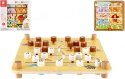 Ξύλινος εκπαιδευτικός λαβύρινθος 2 σε 1 CLASSIC WORLD – φάρμα και αλφαβήτα, 30 × 30 εκ.