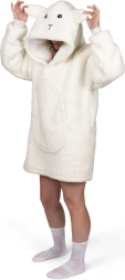 Ζεστή κουβέρτα-φούτερ με κουκούλα «Προβατάκι» για εφήβους και ενήλικες