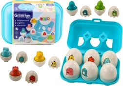 Χρωματιστό σετ έξι γεωμετρικών αυγών δεινοσαύρων