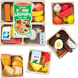 Ξύλινο σετ τροφίμων FOOD GROUPS 25 τεμ.