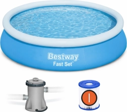 Αυτοστηριζόμενη πισίνα Bestway Fast Set 366 × 76 cm με φίλτρο-αντλία