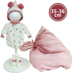 Ρουχαλάκι για κούκλα New Born 35–36 cm με κουβερτούλα και αξεσουάρ