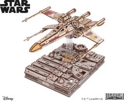 Ugears Star Wars X-Wing μαχητικό Luke Skywalker ξύλινο μηχανικό 3D παζλ