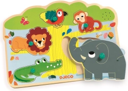 Παζλ τοποθέτησης Ζωάκια της ζούγκλας με ήχους Djeco