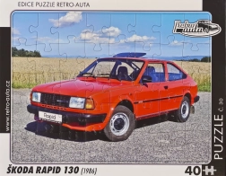 Ρετρό αυτοκίνητα παζλ Škoda Rapid 130 (1986) 40 κομμάτια