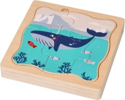 Ξύλινο στρωματοποιημένο παζλ Αρκτικά ζώα