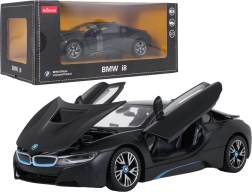 Μεταλλικό μοντέλο BMW i8 σε κλίμακα 1:24, μαύρο, RASTAR