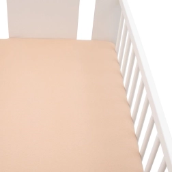 Jersey σεντόνι με λάστιχο για κούνια New Baby 120 × 60 μπεζ