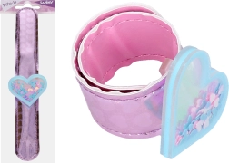 Βραχιόλι καρδιά με γκλίτερ 21,5 εκ.