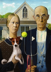 Παζλ 500 κομμάτια American Gothic Σκυλίσια Έκδοση