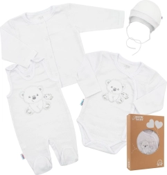 Βρεφικό σετ για το μαιευτήριο New Baby Sweet Bear λευκό 62 (3–6 μηνών)