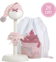 Ρούχα για κούκλα μωρό New Born μεγέθους 26 cm με αξεσουάρ