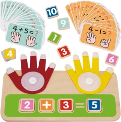Tooky Toy ξύλινο εκπαιδευτικό παιχνίδι για εκμάθηση μέτρησης με τα δάχτυλα