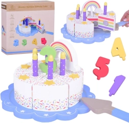 Ξύλινη ουράνιο τόξο τούρτα γενεθλίων