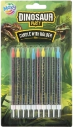 Κεράκια για τούρτα με δεινόσαυρους, 10 τεμ.