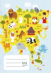 Σχολικό τετράδιο A5 με βοηθητικές γραμμές για πρωτάκια, 10 φύλλα