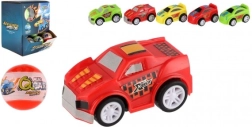 Μπάλα-έκπληξη με πλαστικό αυτοκινητάκι 5 cm με μηχανισμό επαναφοράς