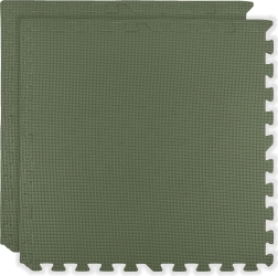 Αφρώδες χαλί HUMBI 120×60, μεγάλα αδιάβροχα παζλ, ασφαλές, 2 τεμ., χακί