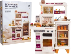 Παιδική μεγα-κουζινούλα με φώτα, ήχους και ατμό – μπεζ, 93 τεμ. αξεσουάρ