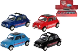 Μεταλλικό μοντέλο αυτοκινήτου FIAT 500 1:24 με μηχανισμό οπισθοκίνησης (pull-back)