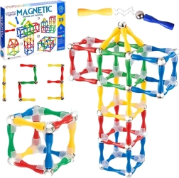 Μαγνητικό σετ κατασκευών 3D 128 τεμαχίων XXL Woopie