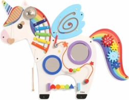 Viga ξύλινος επιτοίχιος αισθητηριακός πίνακας μονόκερος FSC Montessori