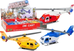 Μεταλλικό διασωστικό ελικόπτερο με τριβοκίνητη κίνηση και ανοιγόμενες πόρτες