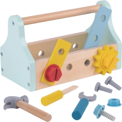 TOOKY TOY ξύλινο κουτί με εργαλεία, 18 τεμάχια