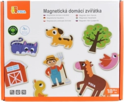 Ξύλινα μαγνητάκια Viga με κατοικίδια ζώα - 20 τεμ.