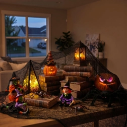 Μαύρο υφασμάτινο κρεμαστό διακοσμητικό Halloween