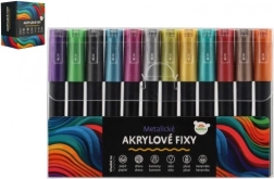 Ακρυλικοί μεταλλικοί μαρκαδόροι 12 τεμ. για καθολική χρήση