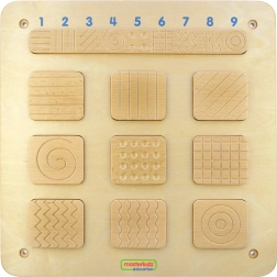 Masterkidz αισθητηριακός επιτοίχιος πίνακας – αναγνώριση υφών