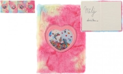 Πουπουλένιο ουράνιο τόξο σημειωματάριο με μονόκερο, ποικιλία σχεδίων