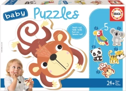 Educa baby puzzle Άγρια ζώα 5v1 (3–5 κομμάτια)