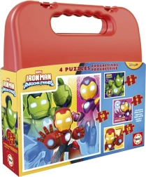 Παζλ σε βαλιτσάκι IRON MAN 4 σε 1 (6, 9, 12, 16 κομμάτια)