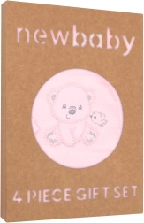 Σετ δώρου για νεογέννητα New Baby Sweet Bear, ροζ, 4 τεμάχια – Ροζ 53584