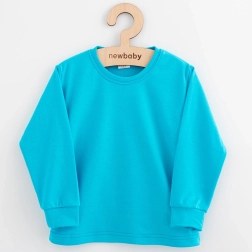 Παιδική βαμβακερή μπλούζα με μακρύ μανίκι New Baby Kindergarten τιρκουάζ 116