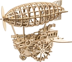 Ξύλινο μηχανικό παζλ steampunk αερόπλοιο